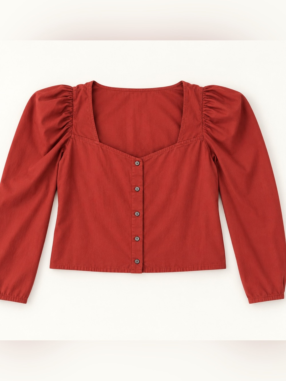 Levi’s Brick Red Puff Sleeve Blouse Plus 2x NWOT